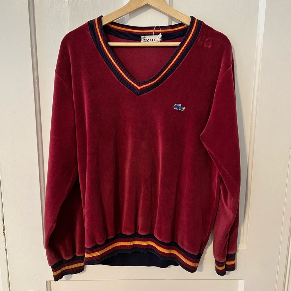 Vintage Lacoste velvet shirt